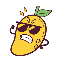 Mango With Funny Cartoon Face