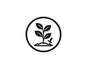 Plant icon vector art illustration
