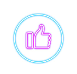 Neon Like Button Icon