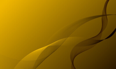 golden smooth lines wave curves with soft gradient abstract background