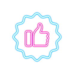 Neon Like Button Icon