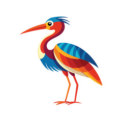 Coloring Seabird, Wading Bird, Tropical Bird, Animal Icon, Logo, Illustrations Vector