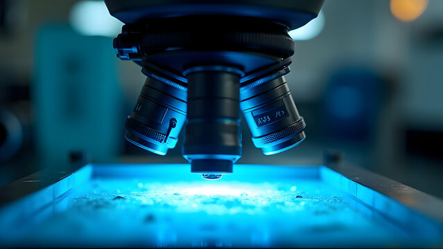 Precision Turret Lenses with Powerful Blue Stage Light
