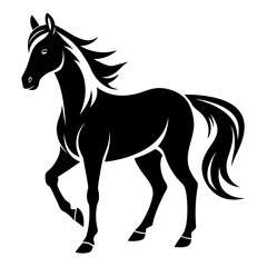black horse vector illustration