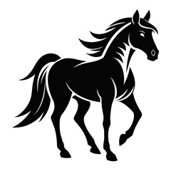 black horse vector illustration