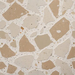 Old beige stone terrazzo grungy texture 