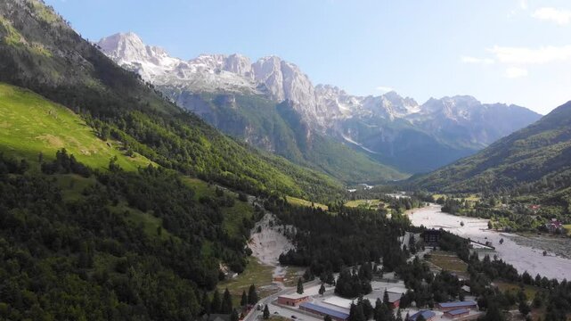 Albania Tropoje . Valbona valley springs Accursed Mountains.