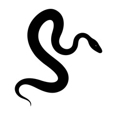 Black silhouette of snake Reptile illustration