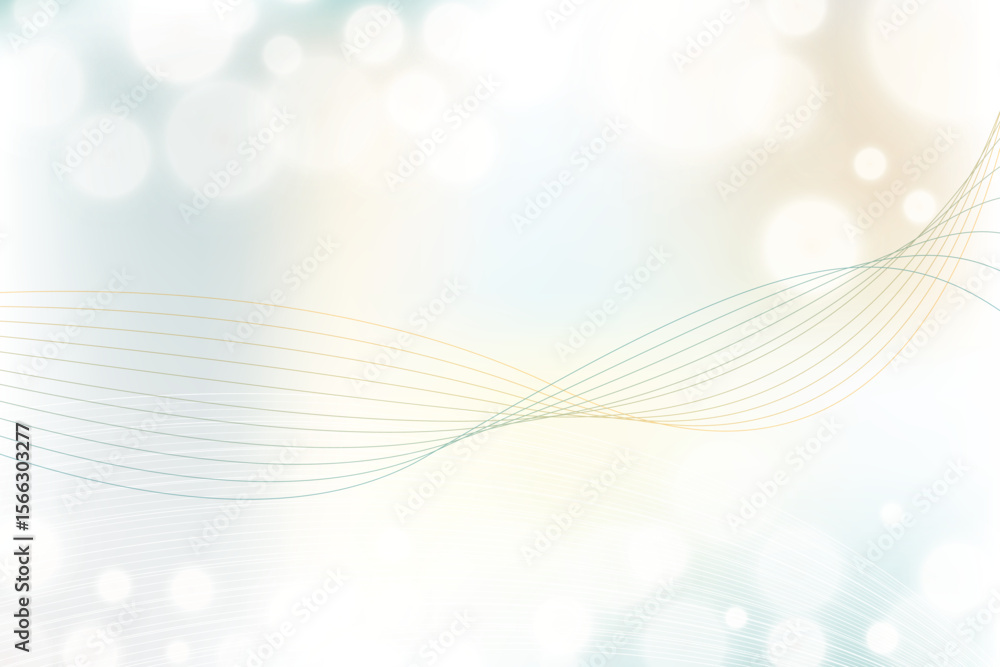 Poster soft pastel background with bokeh lights and elegant flowing lines creates a gentle and soothing vis