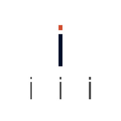 Art modern lowercase letter I made logo style