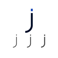 Art modern lowercase letter J made logo style