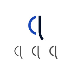 Art modern lowercase letter Q made logo style
