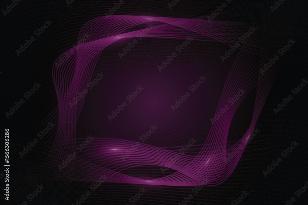 Poster Abstract background features swirling purple lines creating a captivating and modern design element with dark backdrop