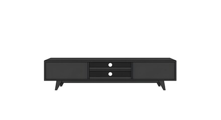 Modern TV Stand Illustration on White