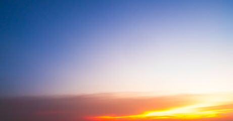 Sky sunset evening sunrise cloud weather dramatic landscape goldent and indigo color gradient...