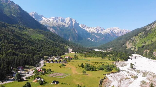Albania Tropoje . Valbona valley springs Accursed Mountains.
