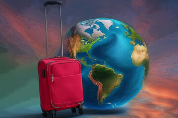 the suitcase ready and the world is ready for my vacation