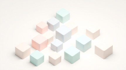 Soft-Lit 3D Geometric Shapes in Minimalist Design Environment