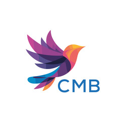 CMB “Colorful Abstract Bird Logo Design on White Background ” CMB Later Logo, “Modern Gradient Bird Icon with Typography” “Abstract Hummingbird Style Logo with Vibrant Colors”
