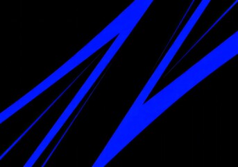 Electric Blue streaks cutting through the dark night sky forming abstract patterns for modern design