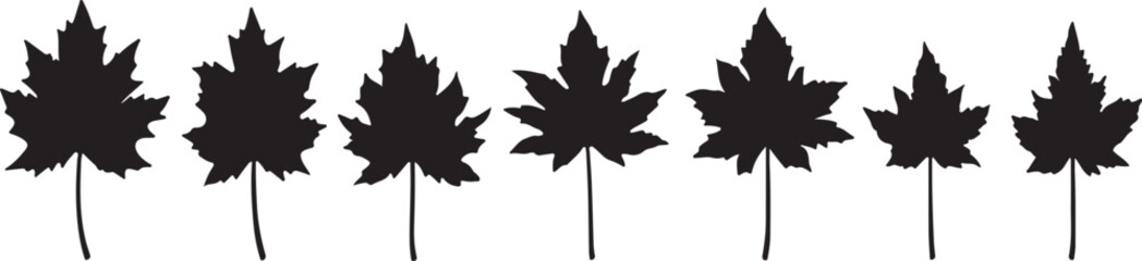 Black Leaf Vector Set