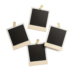 blank photo frames on rope	