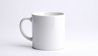Obraz premium white cup on white background