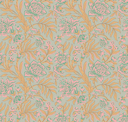seamless ethnic floral print design