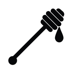 Honey Dipper Icon Vector Illustration