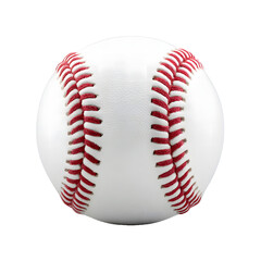Close-up of a Classic White Baseball with Red Stitching