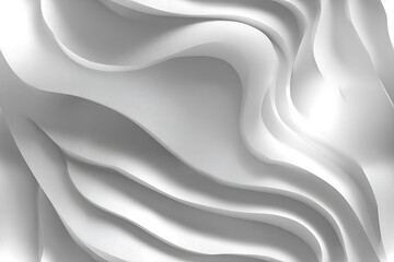 Obraz premium Smooth White Waves of Textured Paper in Soft Light Highlighting Curves