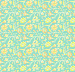 seamless ethnic floral print design