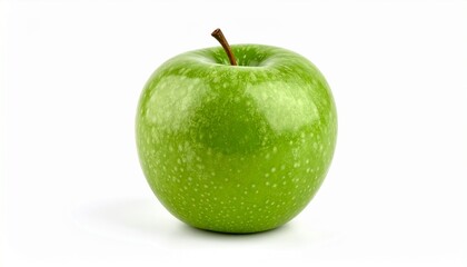 green apple on white background