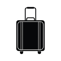 Pink Luggage Icon Vector Illustration