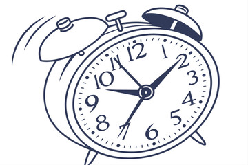 Minimalist clock icon with clean lines and a modern aesthetic