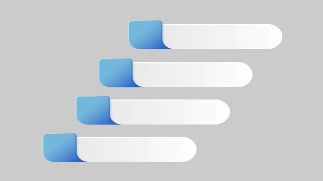 Animation blue white space bar gray background for Infographic template.