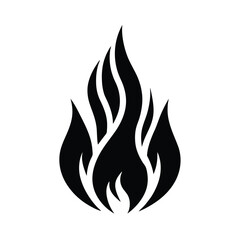 Stylized Flame Layered Icon Vector Illustration
