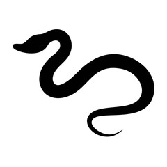 Silhouette image of horned Snake  isolated stock illustration