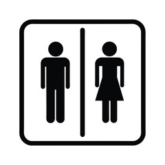 Unisex Restroom Icon Vector Illustration