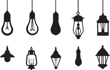 Retro Ceiling Light Fixture Icons
