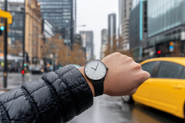 Stylish watch on wrist captures the essence of modern fashion design