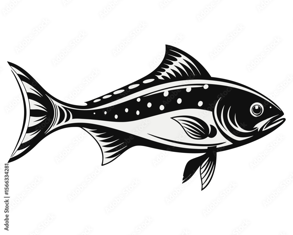 Poster charming collection of delightful aquatic creatures presented as simple clean line art icons perfect