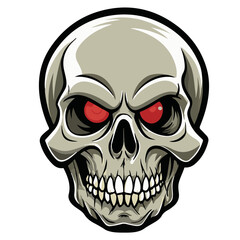 skull on a white background