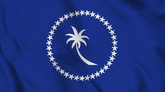 Flag of Chuuk &ndash; 4K Seamless Loop of the Federated States of Micronesia State Banner