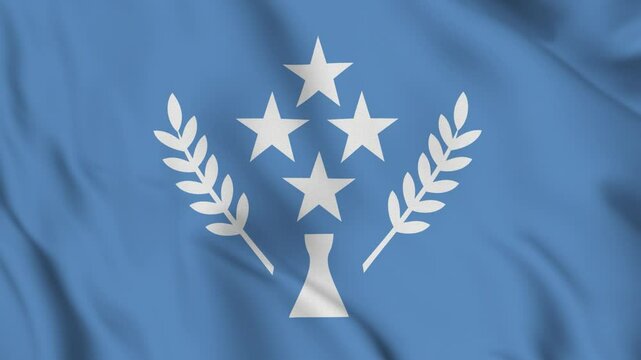 Flag of Kosrae &ndash; 4K Seamless Loop of the Micronesian State Banner
