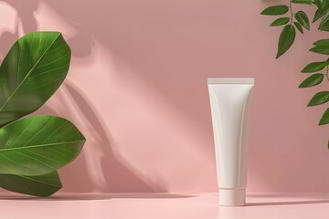 Vibrant Color Picture of Cosmetic Tube Mockup Design