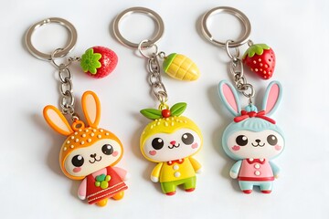 easter bunny key rings
