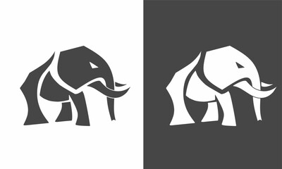 illustration design graphic of abstract logo design elephant head. suitable for use for elements