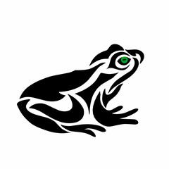 Tribal Frog Silhouette Vector Illustration