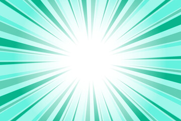 Obraz premium Green Blue Abstract Blue Sunburst Background. Blue background with Glowing Sunburst and Dynamic Light Rays.